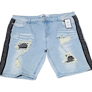 NWT Women's DNA Distressed Rhinestone Denim Shorts